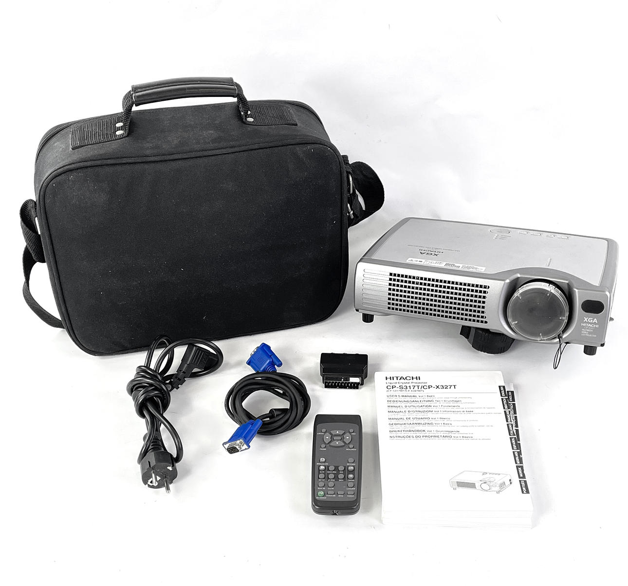 PROJECTOR. Hitachi, “CP-X327", with storage case.