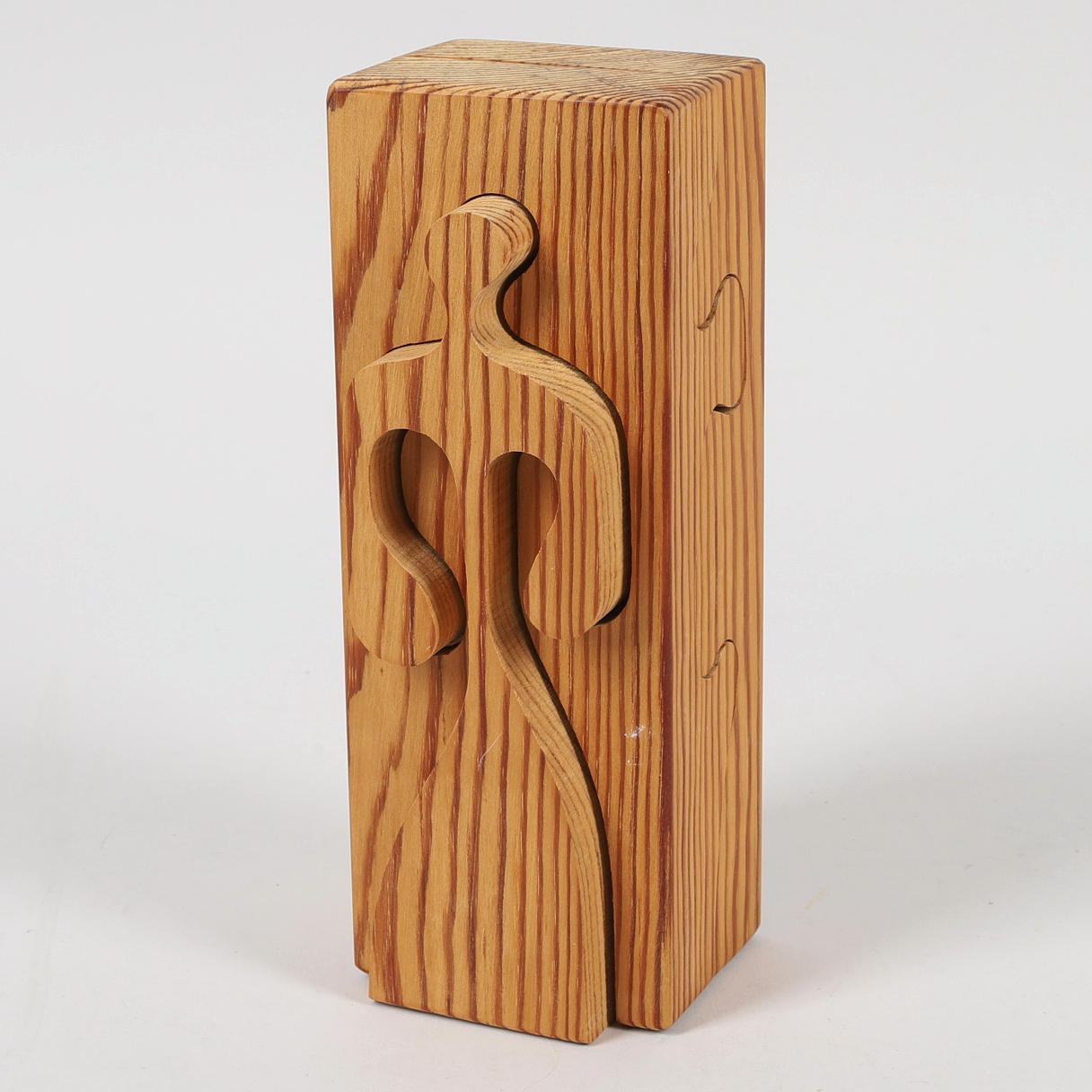 GUNNAR KANEVAD. Puzzle sculpture, pine, Gamla Linköping.