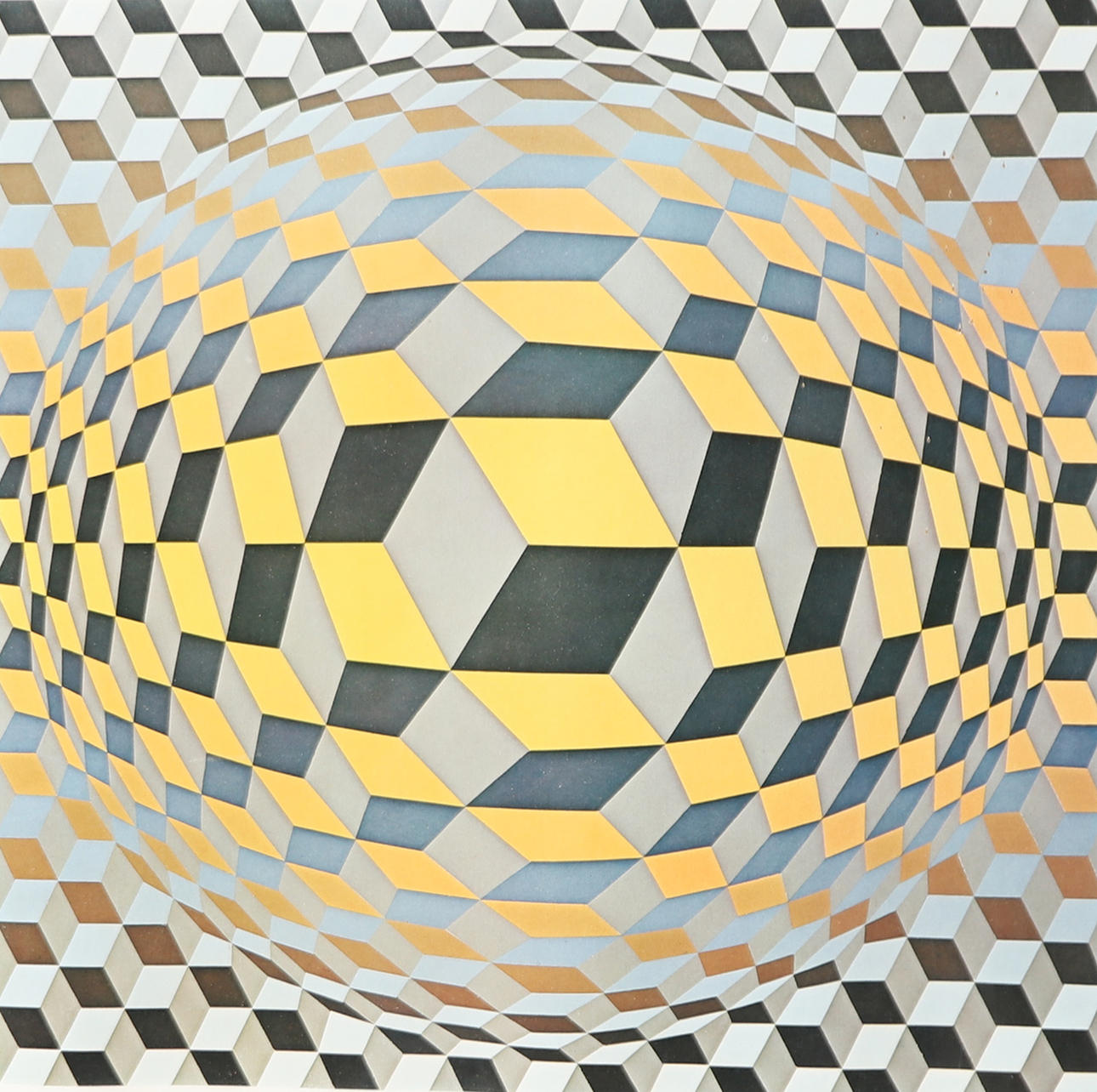 AFTER VICTOR VASARELY. Geometric figure, graphic sheet.