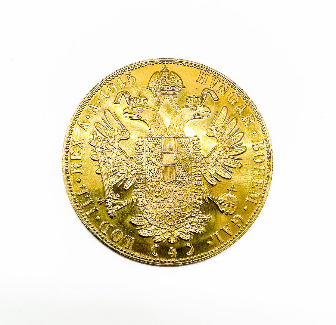 Gold coins. Austria-Hungary 1915.