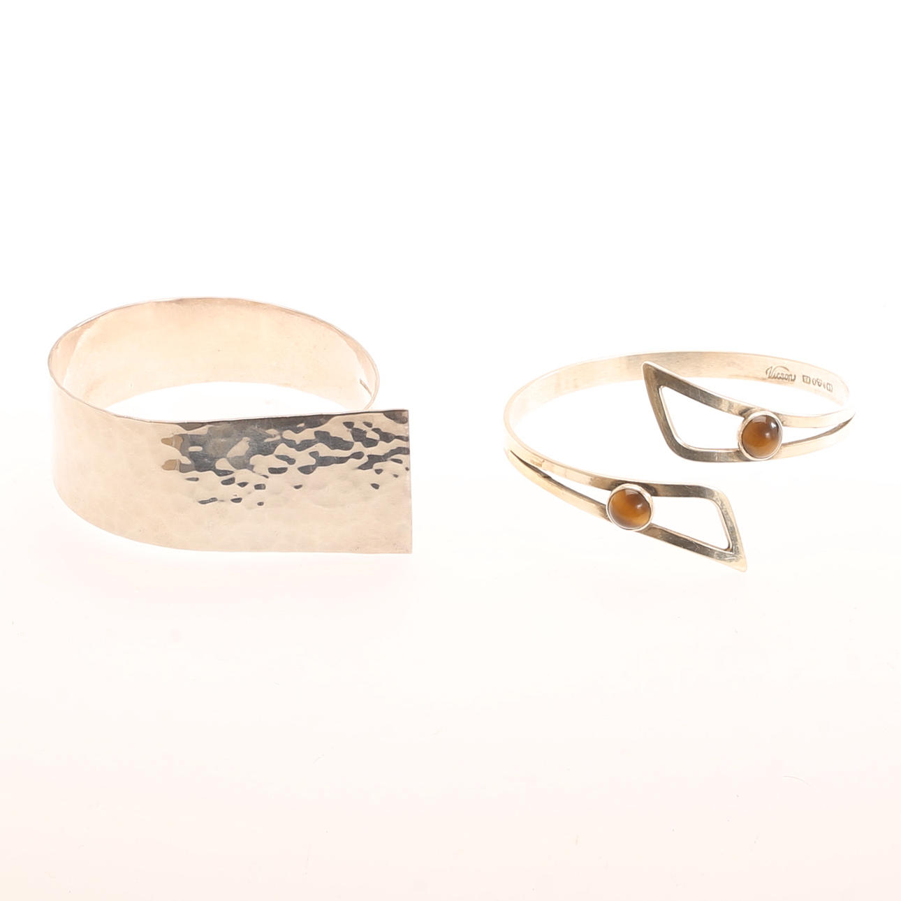 TWO SILVER BRACELETS, Vicson and Stigbert.