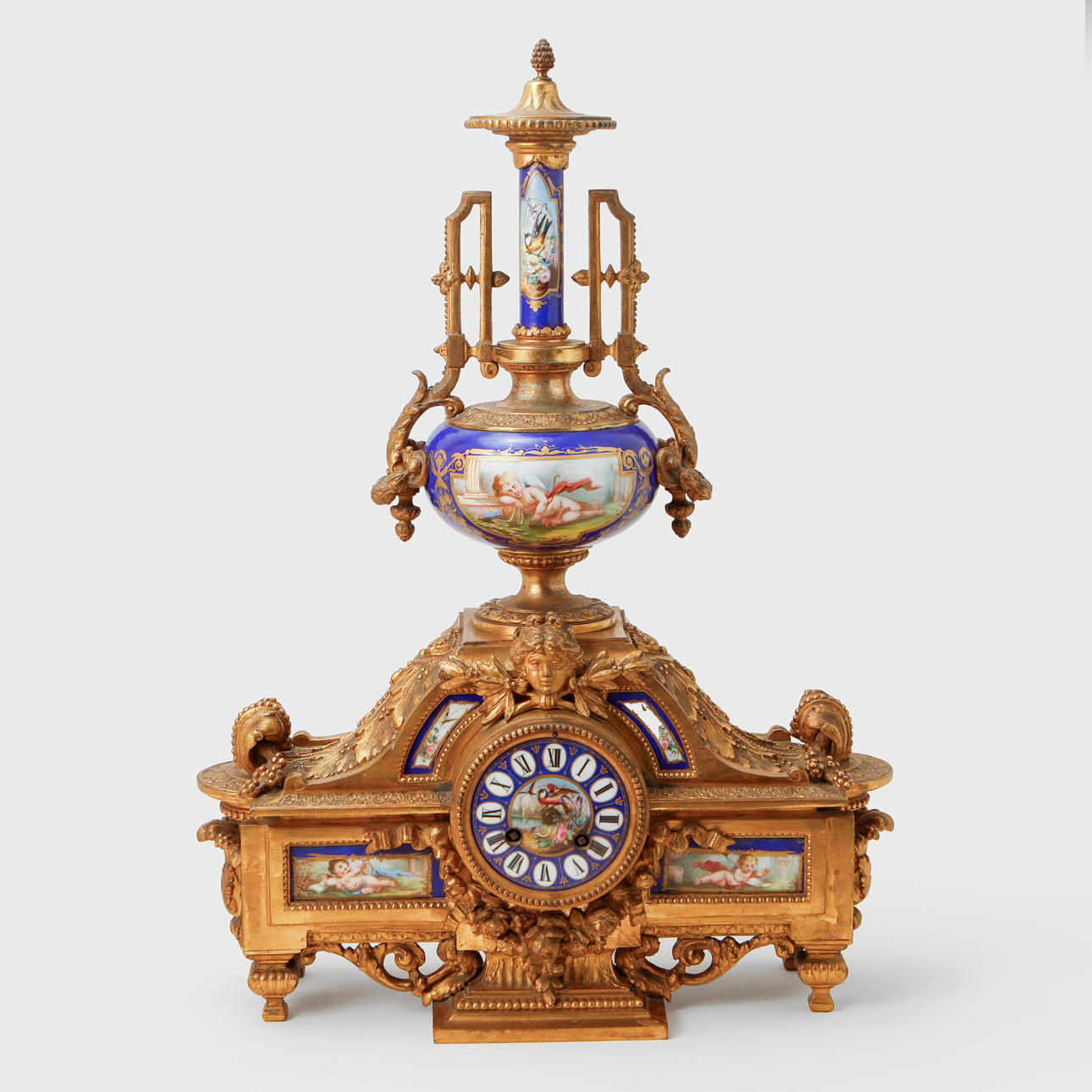 A French table clock, 19th century.