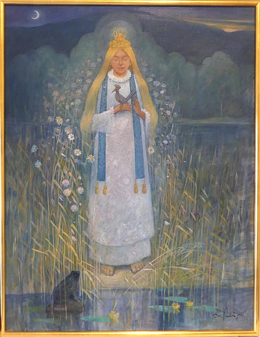 OVE PERSSON. olie på lærred, „Eventyrprinsesse“, 1987.