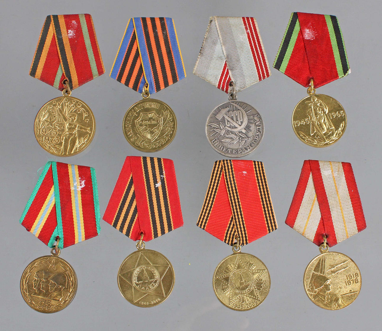 8 medals badges USSR.