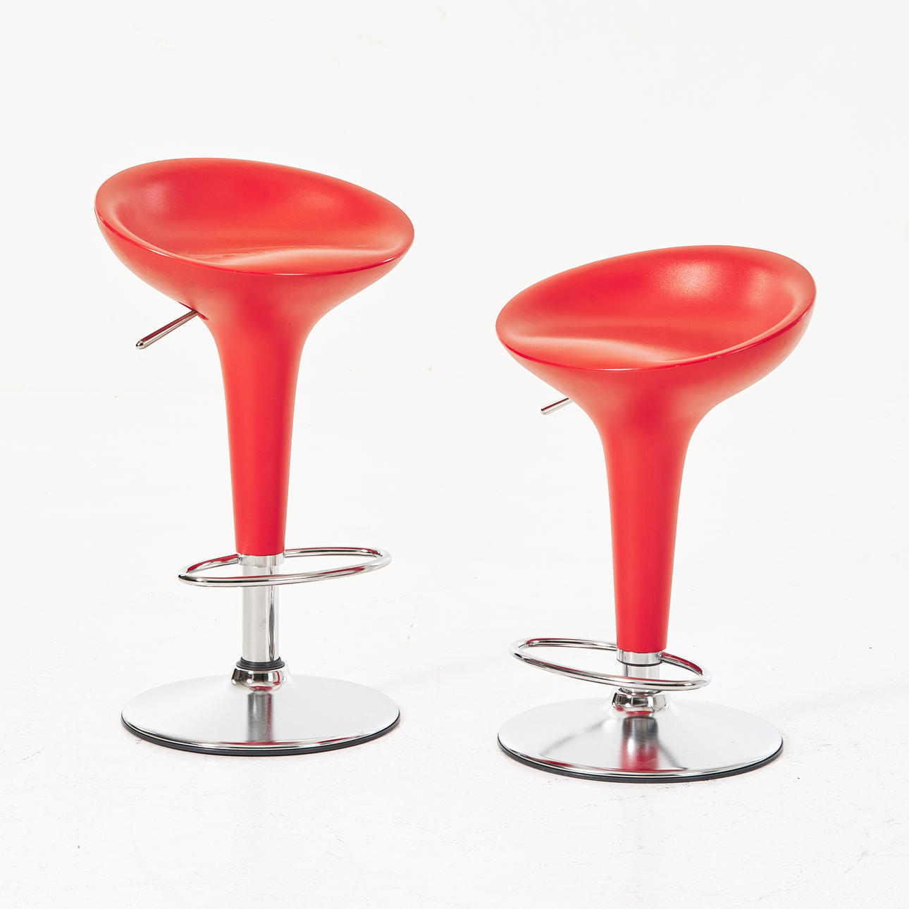STEFANO GIOVANNONI. “Bombo Stool”, bar stools, 1 pair, Magis, Italy.