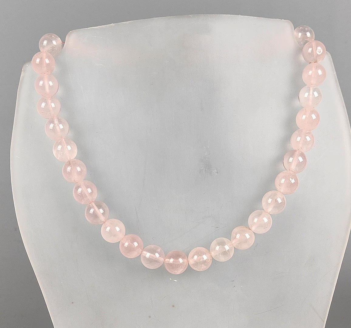 ROSE QUARTZ NECKLACE, 925 silver.