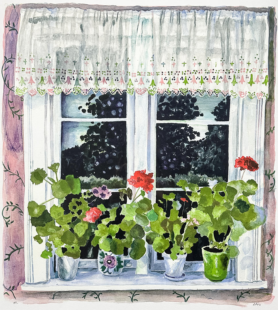 EVY LÅÅS. LITHOGRAPH IN COLOUR, sample print, signed.