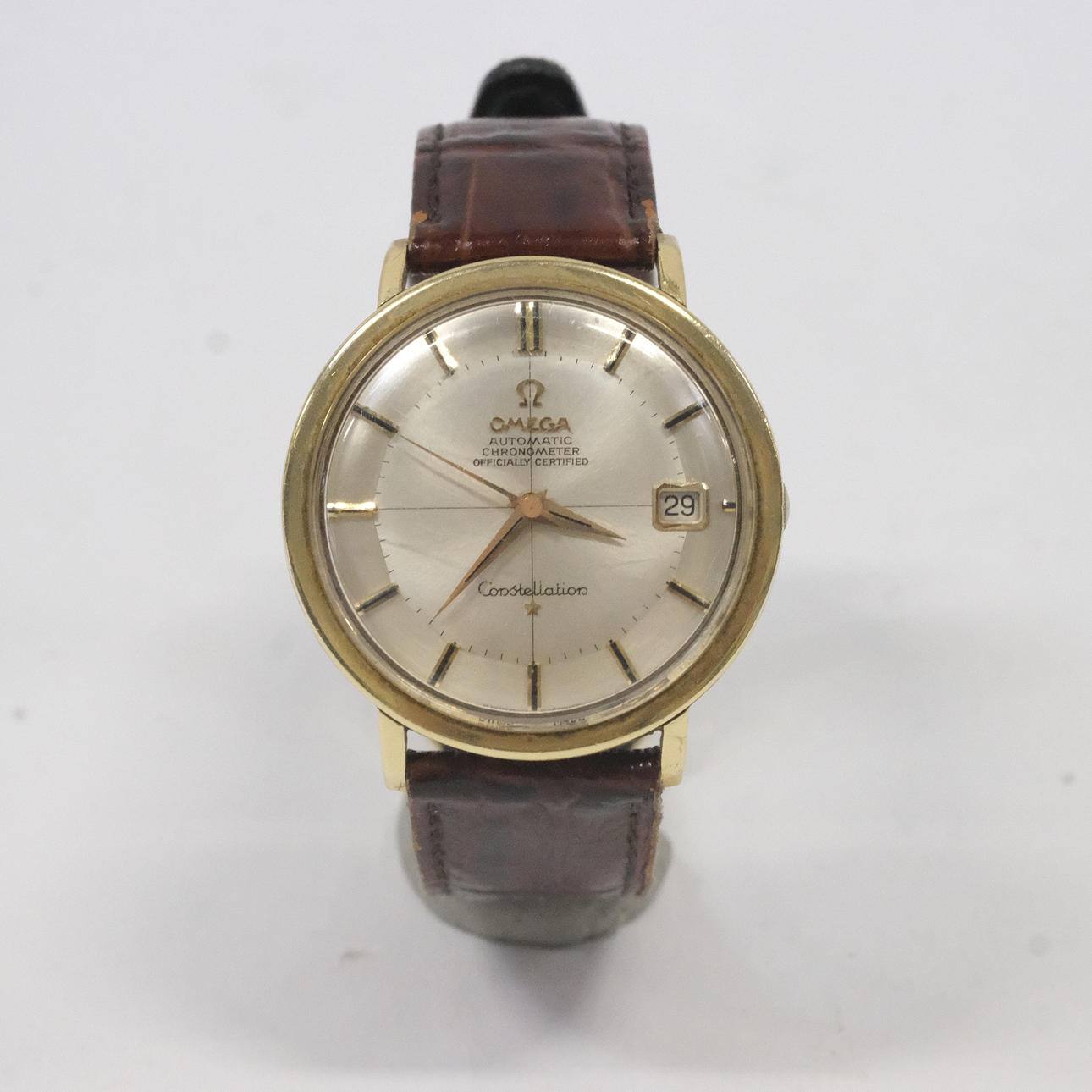 OMEGA. WRISTWATCHES. “CONSTELLATION”. PIE-PAN. AUTOMATICO.
