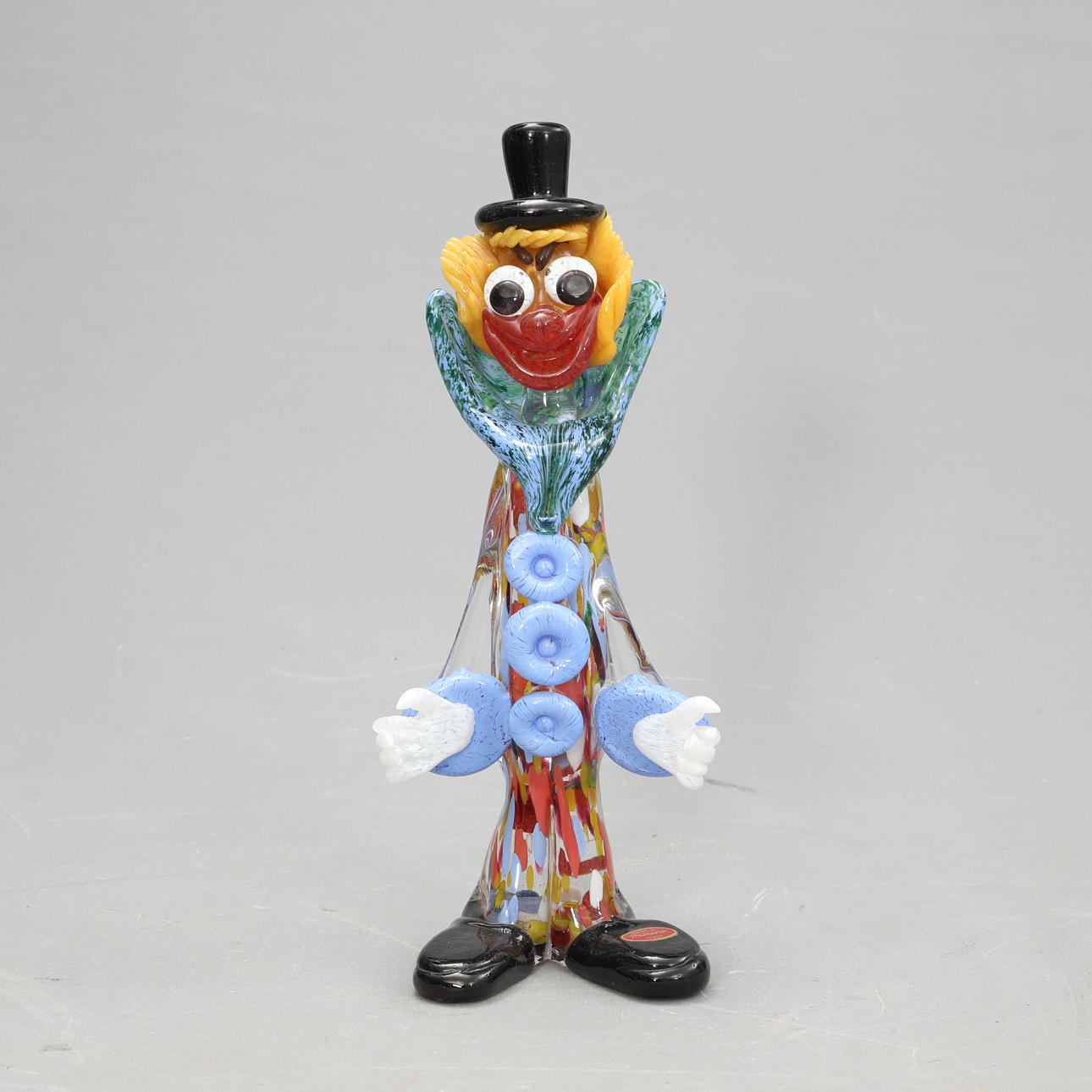 FIGURINE, clown, glass, Murano, Italy.