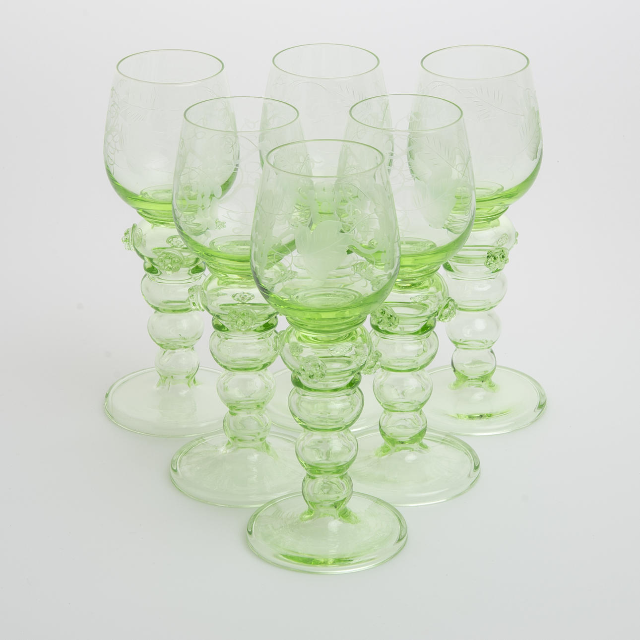 REMMARE, 6 stycken, grönt glas.