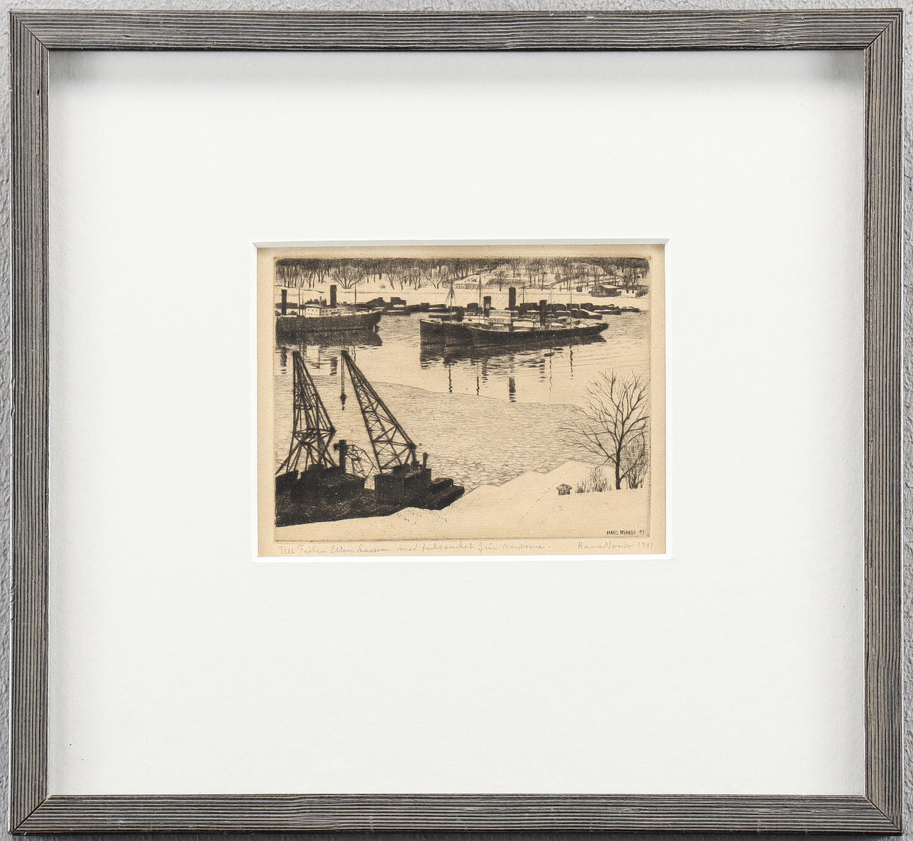 HANS NORSBO. Harbour View, 1941.