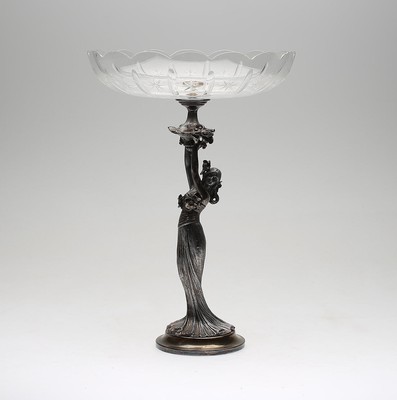 SKÅL PÅ FOT, nysilver, GAB, Jugend, 1900-talets början.