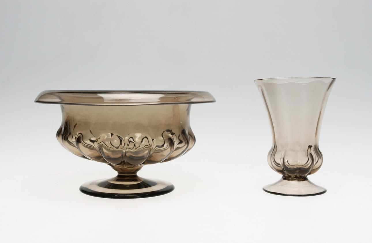 SKÅL samt VAS, 2 delar, glas, Simon Gate, Sandvik.