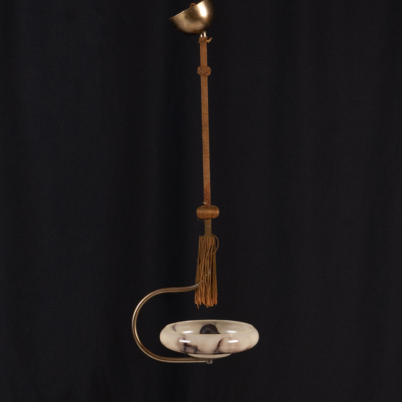 An art deco ceiling pendant, 1930s-40s.