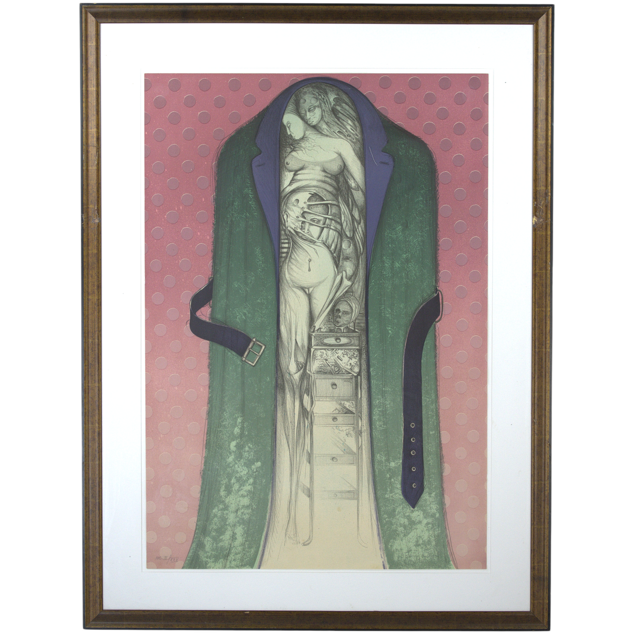 BERT-JOHNNY NILSSON. Lithograph, HC II/XXX, surrealist composition, signed.