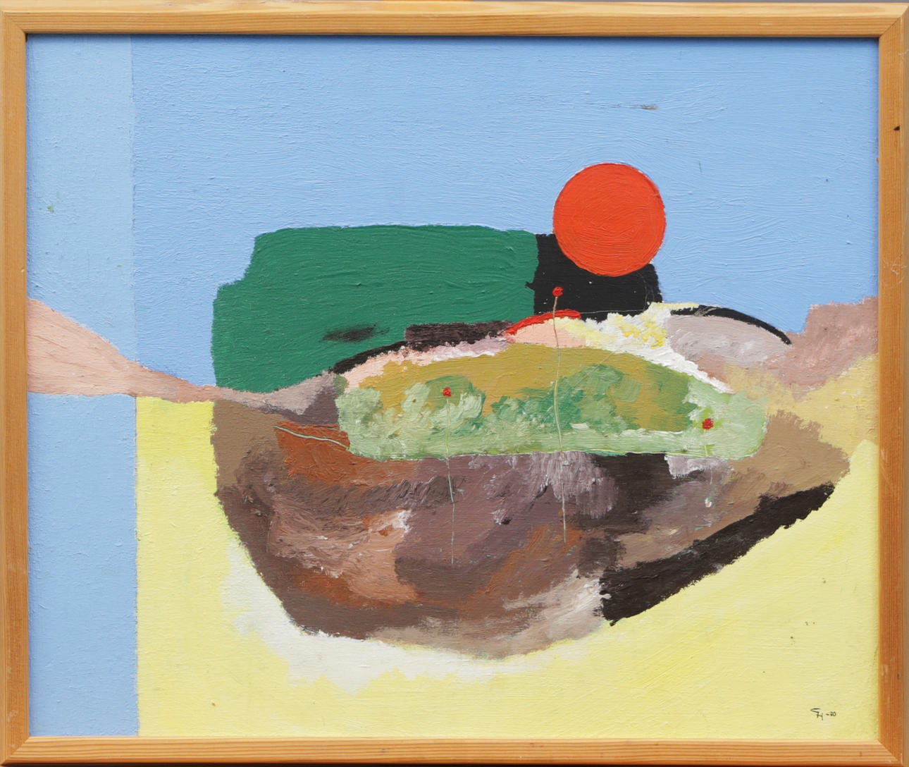 GÖRAN HÄGGFORS. OIL, on panel “Landscape, Öland” signed, 1970.
