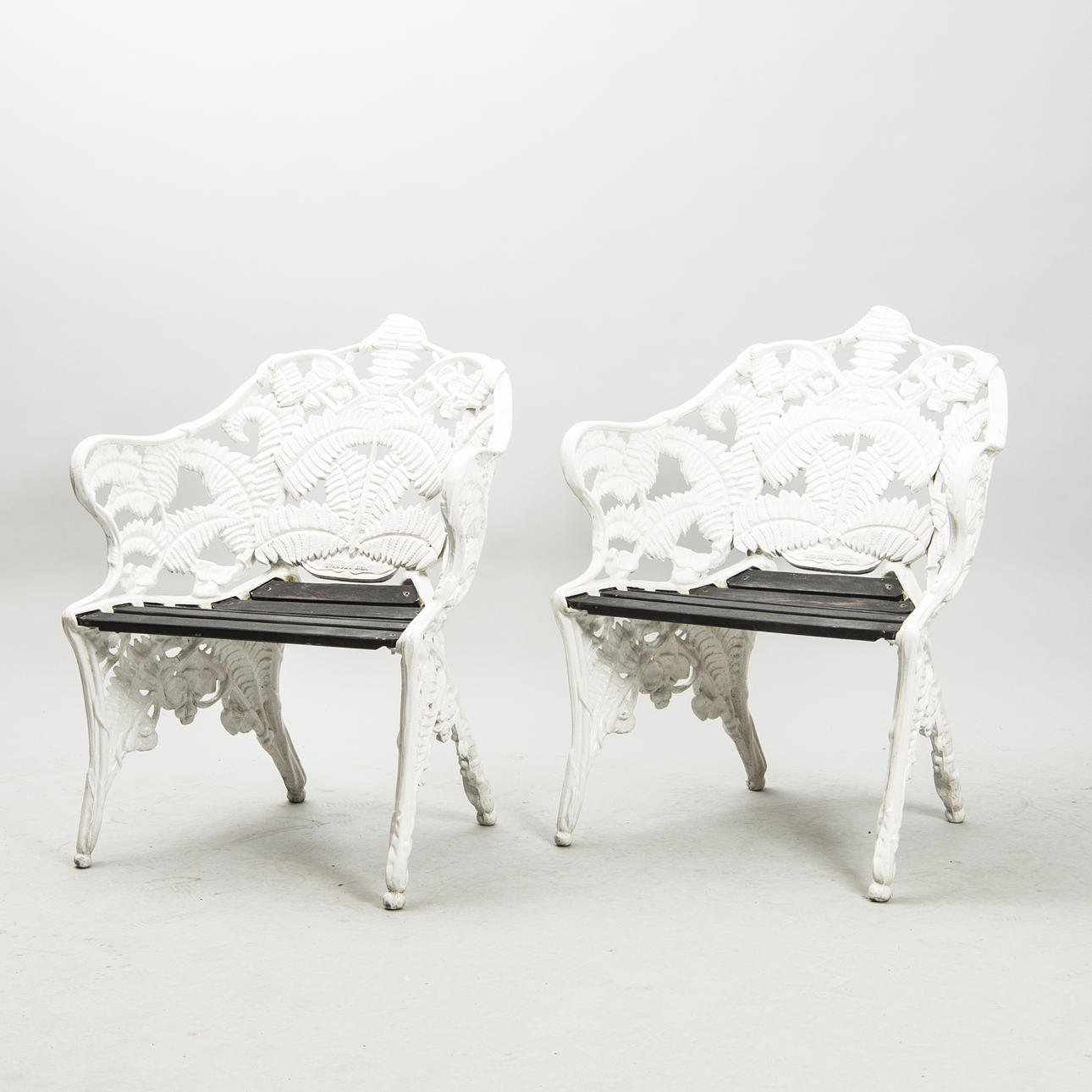 TRÄDGÅRDSFÅTÖLJER, 1 par, aluminium/trä, Byarums Bruk.