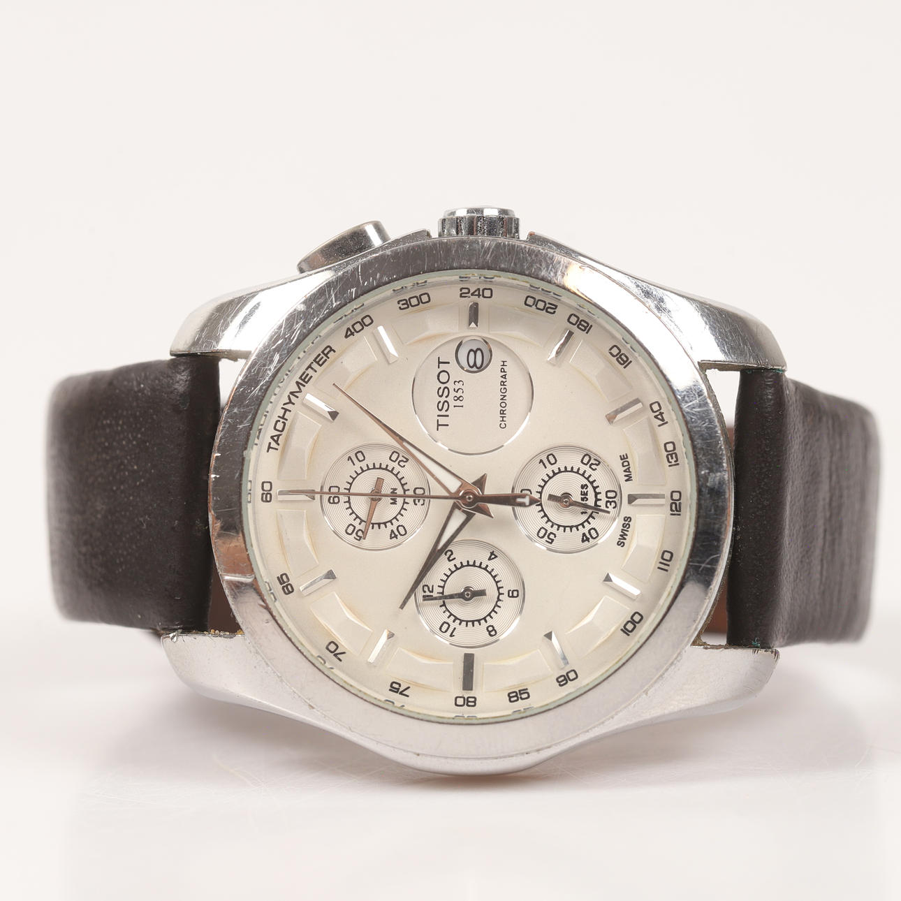 RELOJ DE PULSERA, cronógrafo Tissot Couturier, acero.