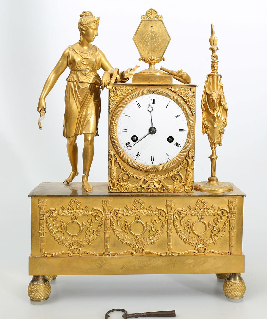 BORDSUR, brännförgyllt, empire, Frankrike, 1800-talets första hälft.