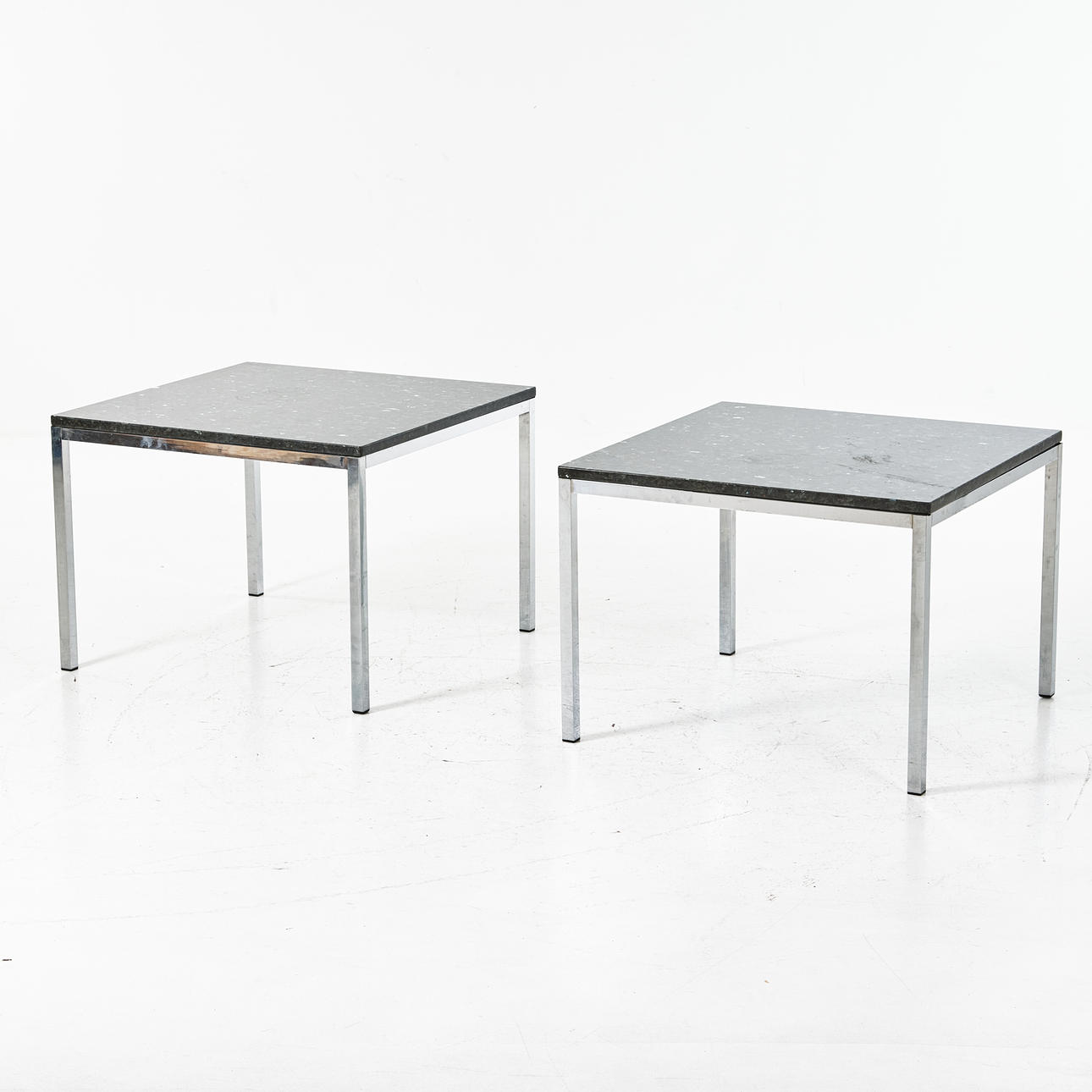 COFFEE TABLE, 2 pieces, with stone top.