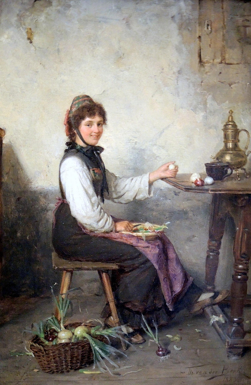 THEODOR VAN DER BEEK. THEODOR VAN DER BEEK, GRÖNSAKSPIGA I SALONGEN.