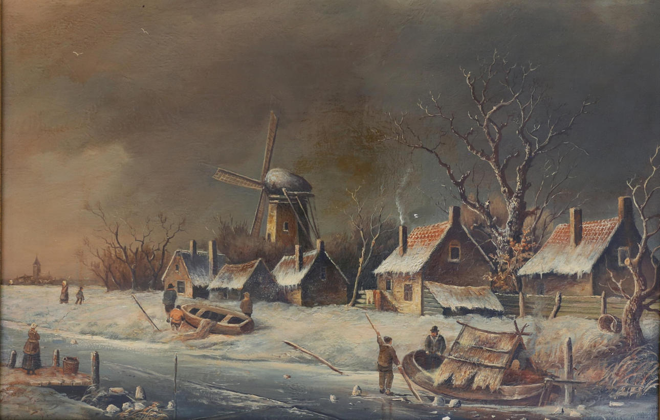 PETRUS GERARDUS VERTIN. ”HOLLÄNDSK VINTER”.