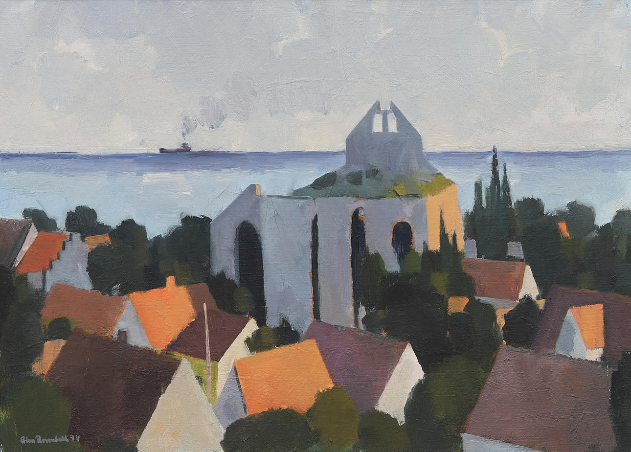 STEN ROSENDAHL. Oil on canvas, signed and dated -74.