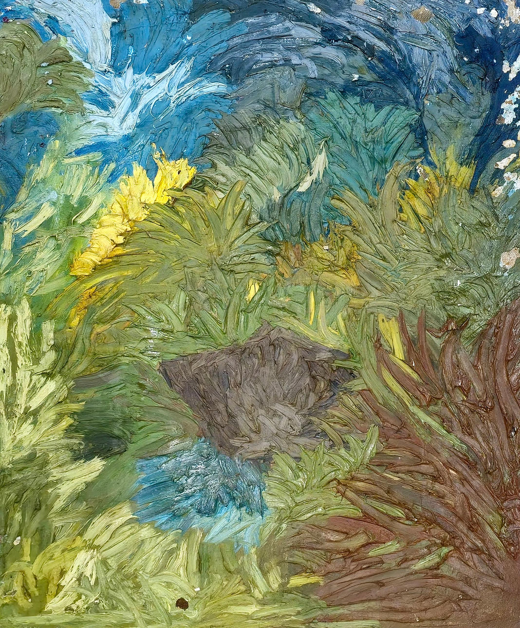 LANDSCAPE. ABSTRACT COMPOSITION. OIL ON CANVAS.