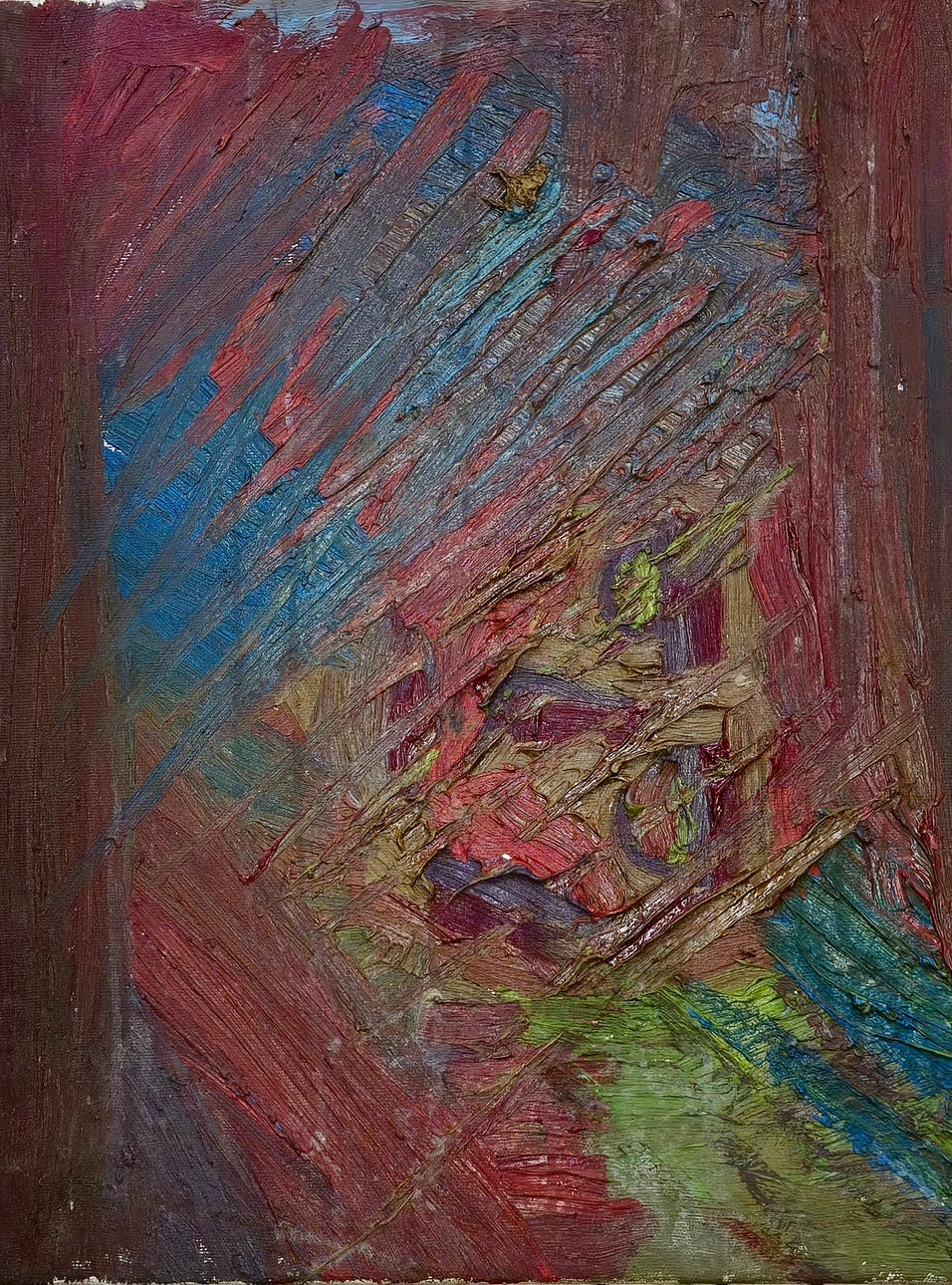 ABSTRACT COMPOSITION. OIL ON CANVAS.