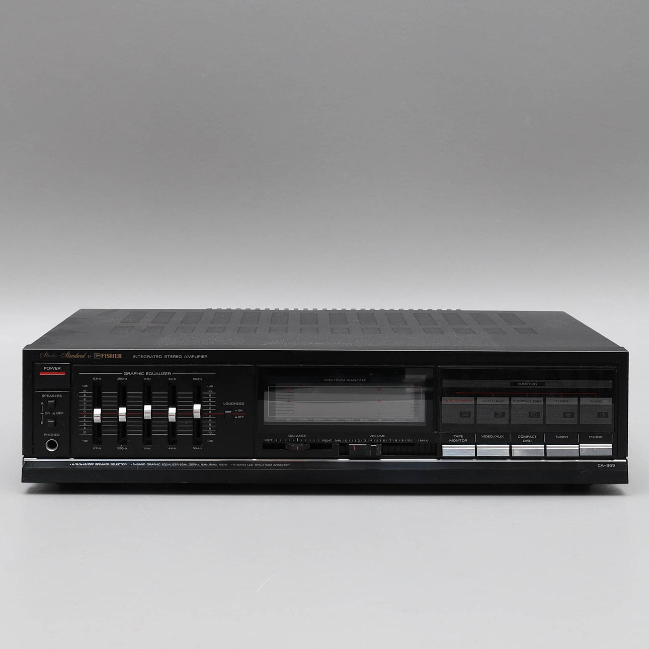 Amplifier, Fisher, “Studio-Standard”, model CA-869.