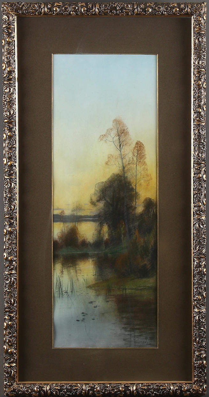 CARL BRANDT. Strandmotiv, pastell, signerad och daterad 1902.