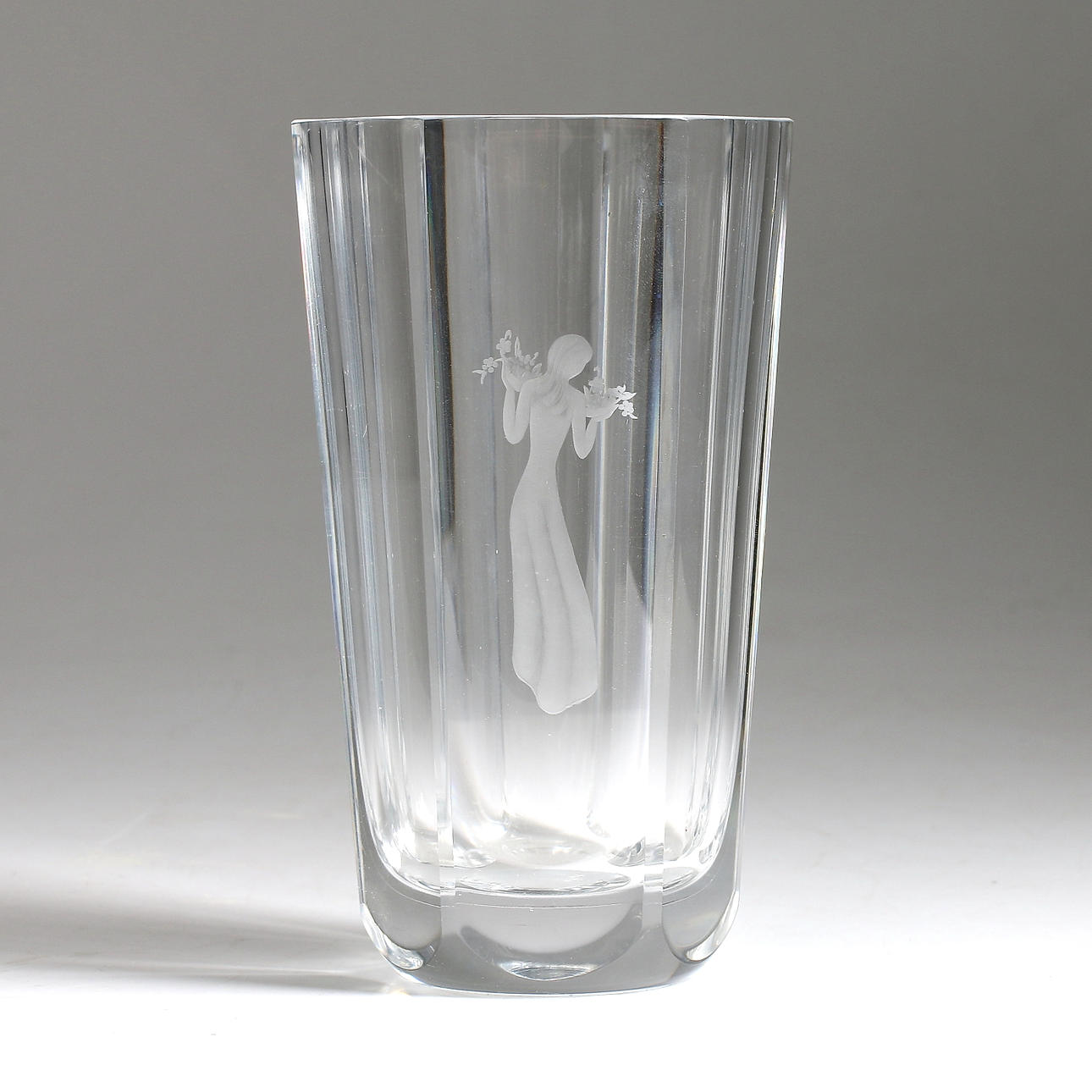 VAS, glas, Vicke Lindstrand, signerad, Orrefors.