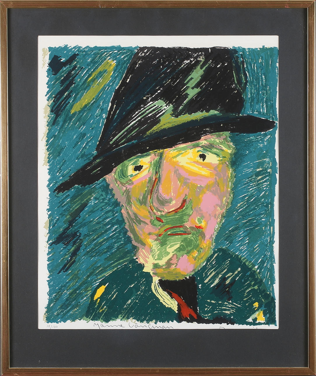 BENGT ÅBERG. Litografi, "Janne Vängman", signerad och numrerad 16/130.