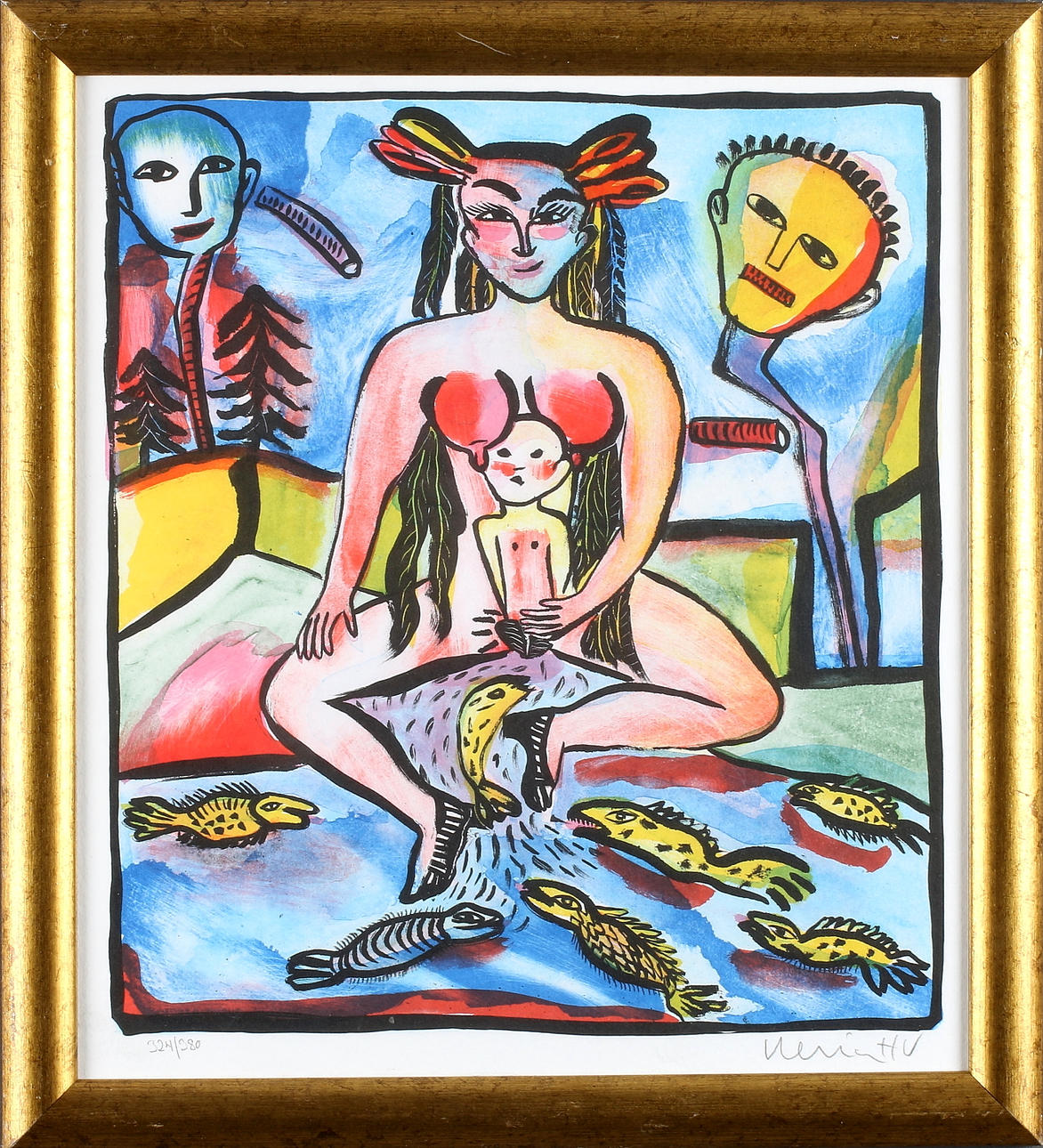 ULRICA HYDMAN-VALLIEN. Komposition, färglitografi, signerad och numrerad 324/380.