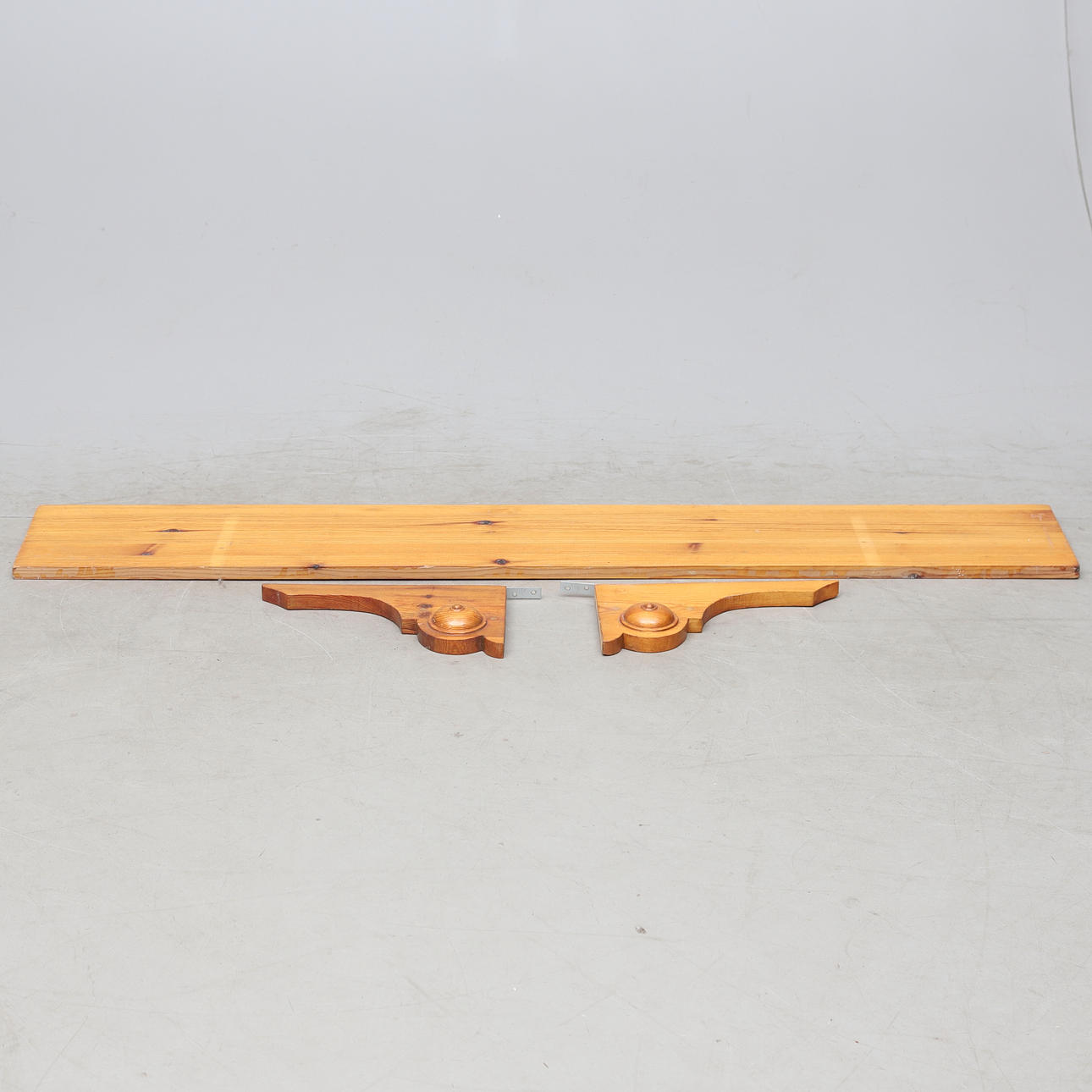 A wall shelf, pine, 20th century.