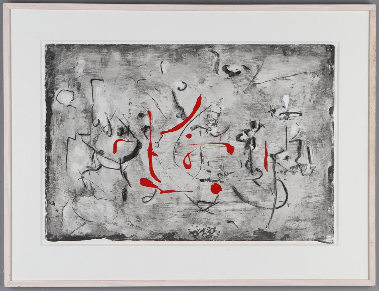 PETER ÅSTRÖM. Komposition, blandteknik, moonogramsignerad och daterad NYC -96.