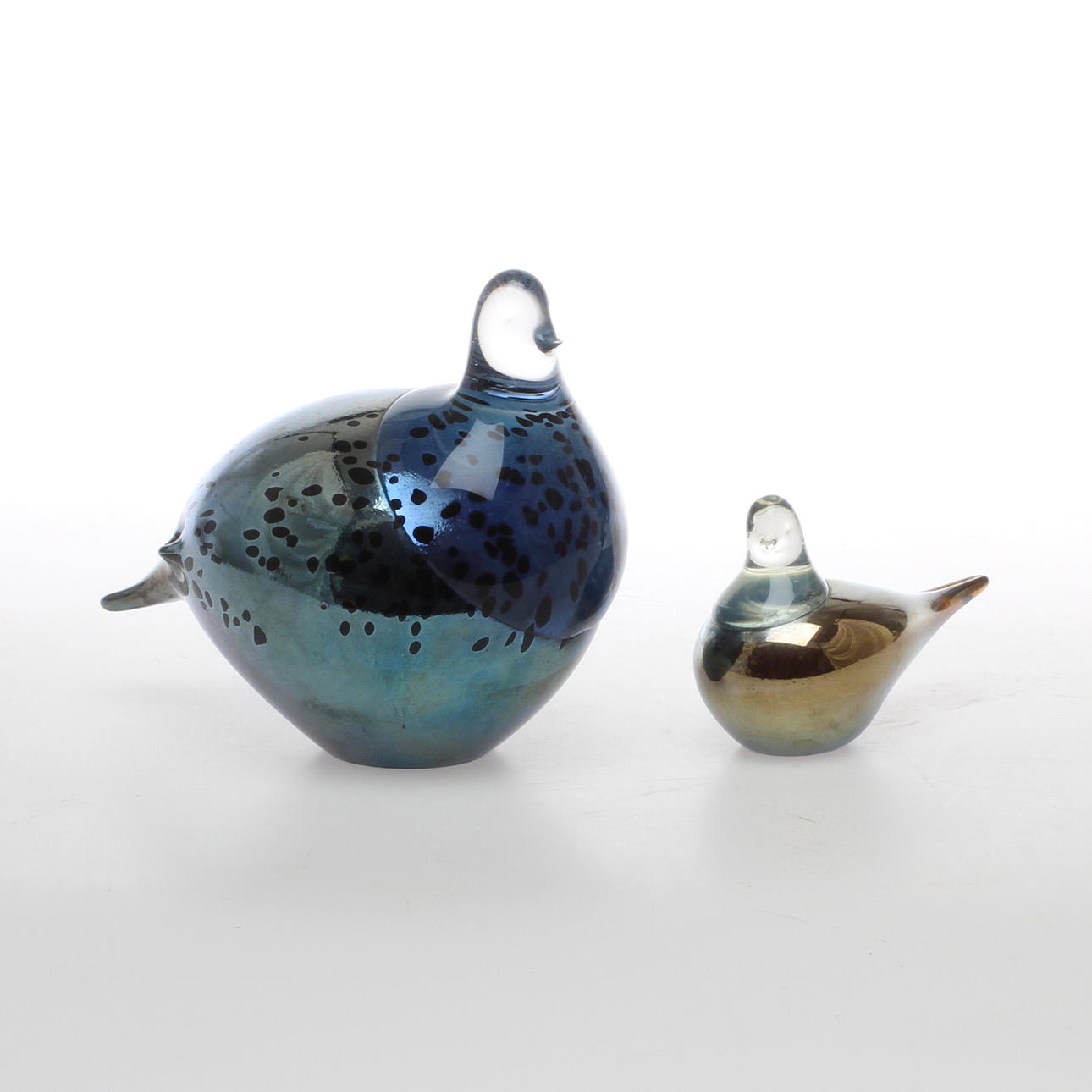 FIGURINER, 2 st, glas, Studio Lasi, Finland, 1900-talets andra hälft.