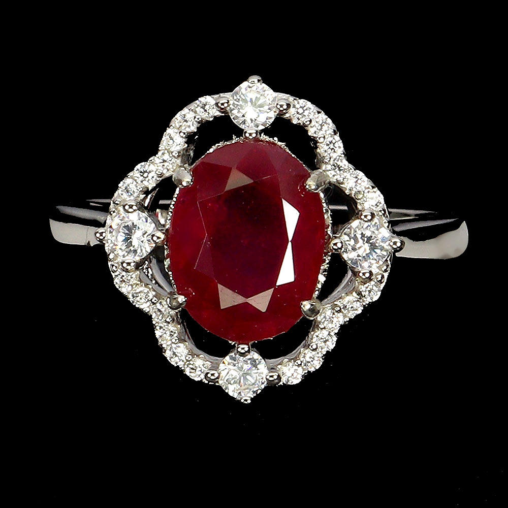 RUBY SILVER RING.