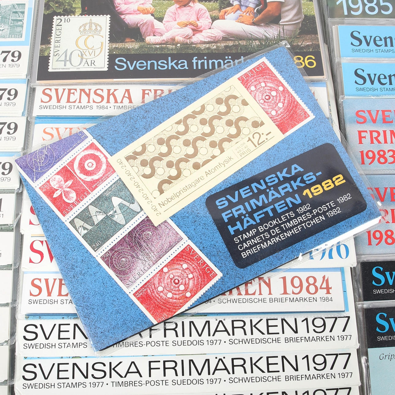 Stamps, 36 annual sets, Sweden, complete, 1970/80's.