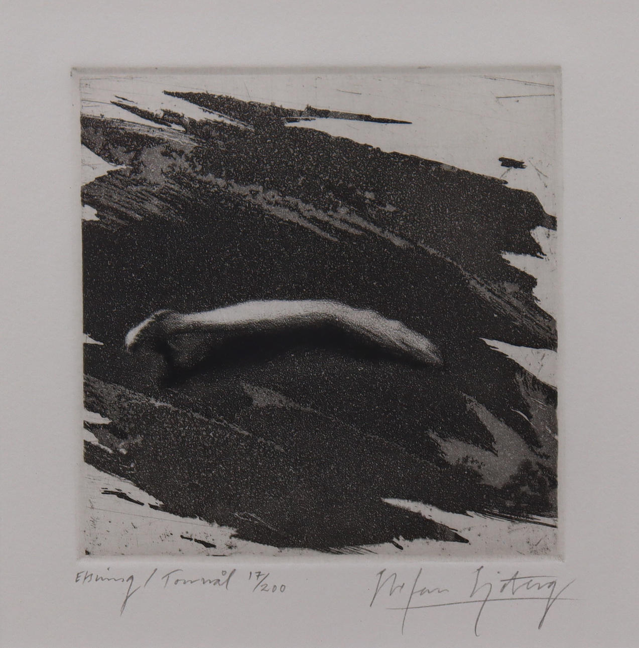 STEFAN SJÖBERG, etching/dry needle, composition.