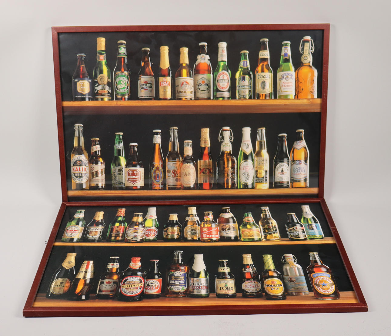 PAINTINGS, prints, beer bottles, 2pcs.