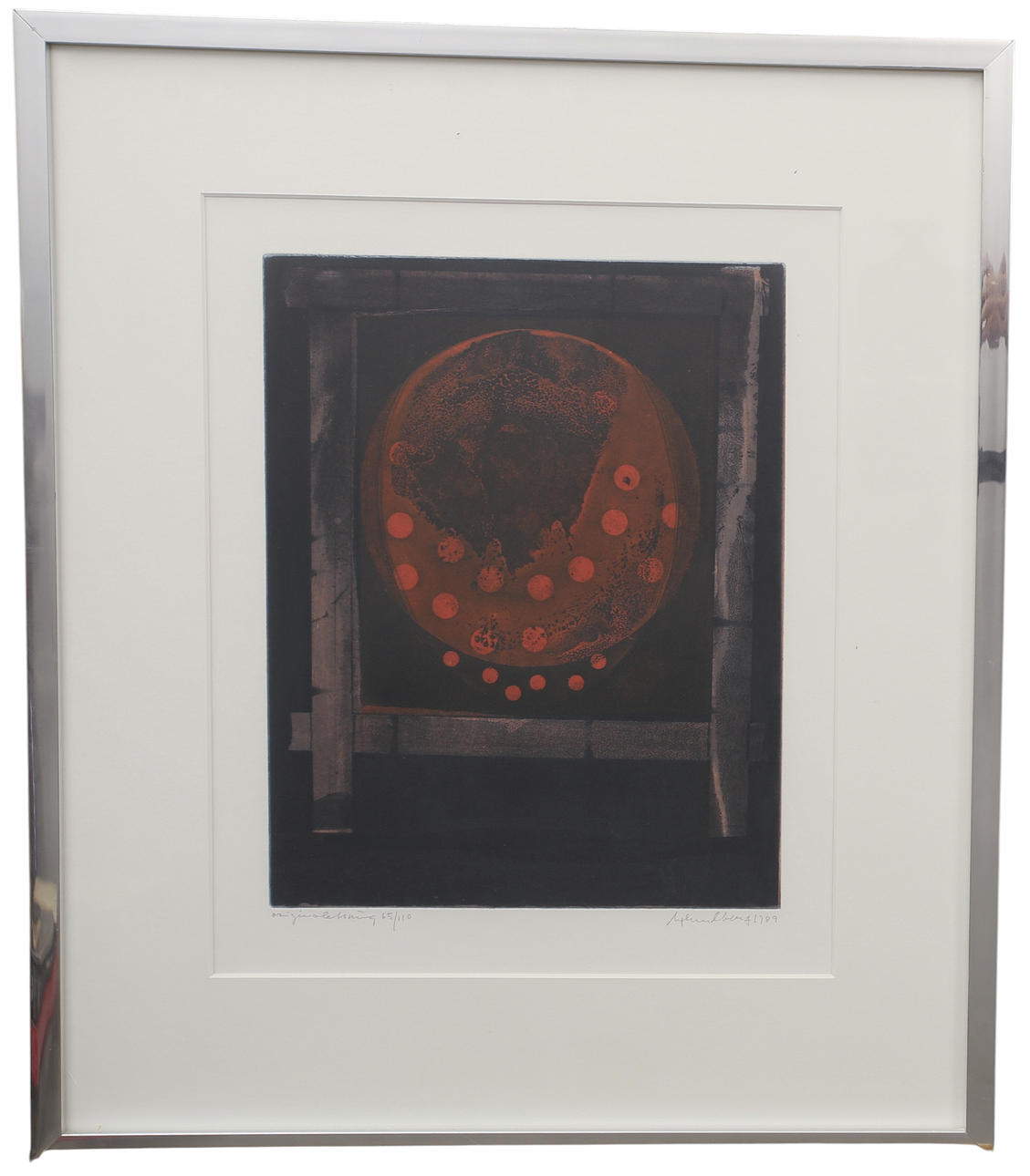 BERTIL  LUNDBERG. lithograph, composition, signed, dated 1989, numbered 65/110.