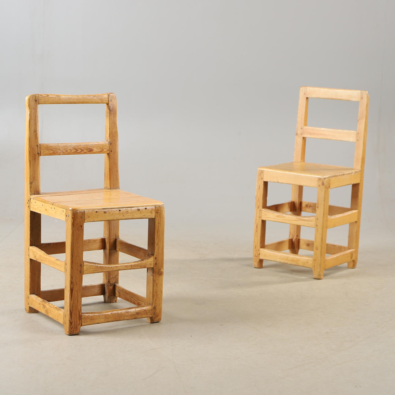 A pair of 19th century common chairs.