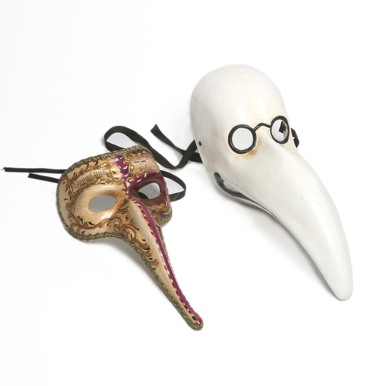 TEATERMASKER, 2 st, sk venetiansk. 19/2000-tal.