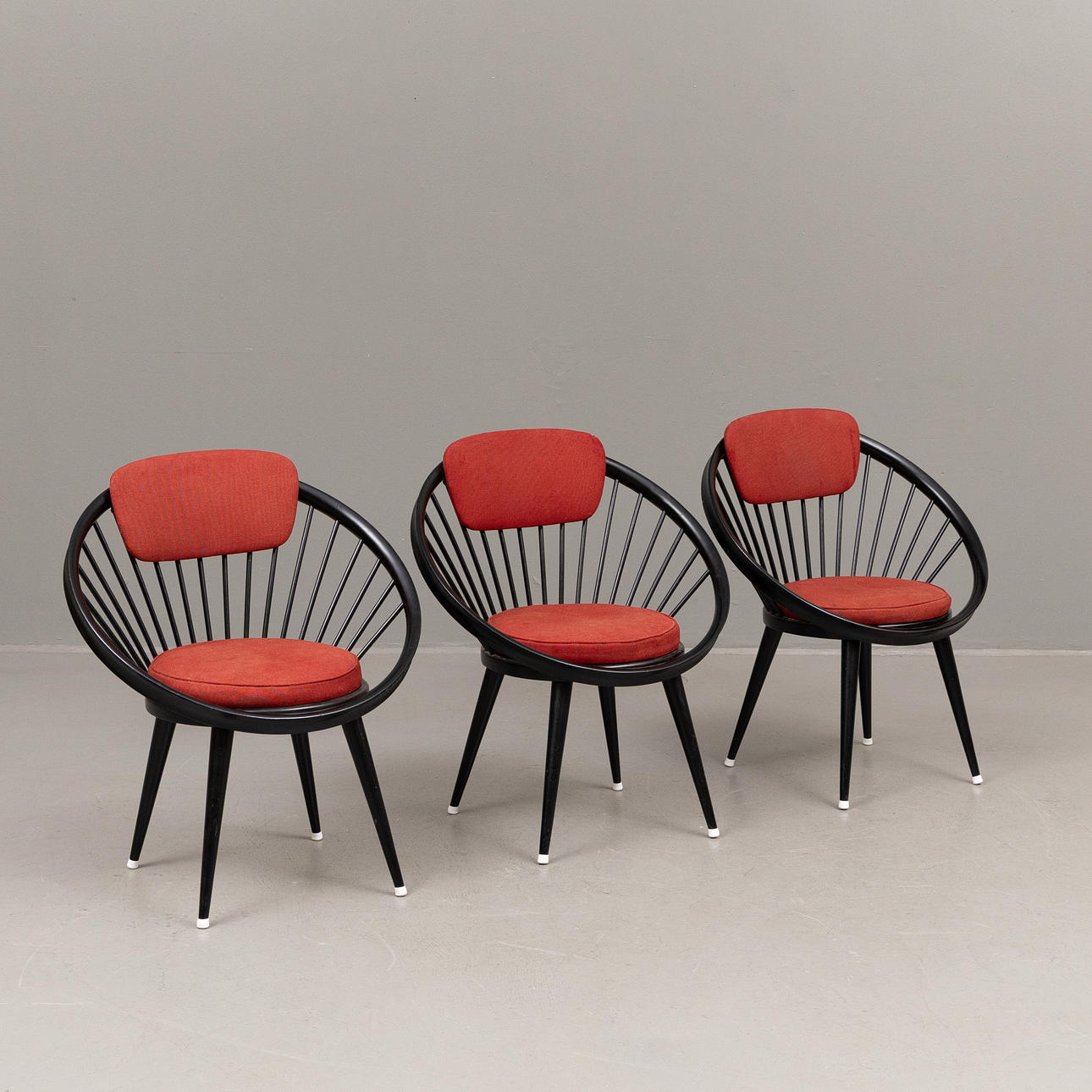 FÅTÖLJER, 3 stycken Circle, Gessef, Italien.