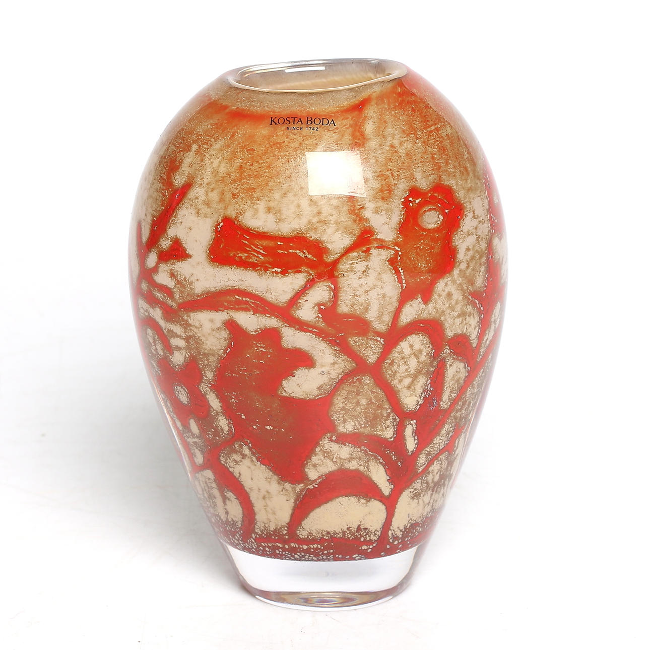 VAS, glas, Olle Brozen, Kosta Boda, signerad och numrerad 7040320.