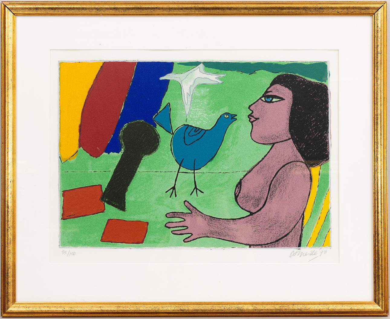 BEVERLOO CORNEILLE. “ALEGRESSE”, lithograph in colours, signed, numbered 95/150, dated 1998.