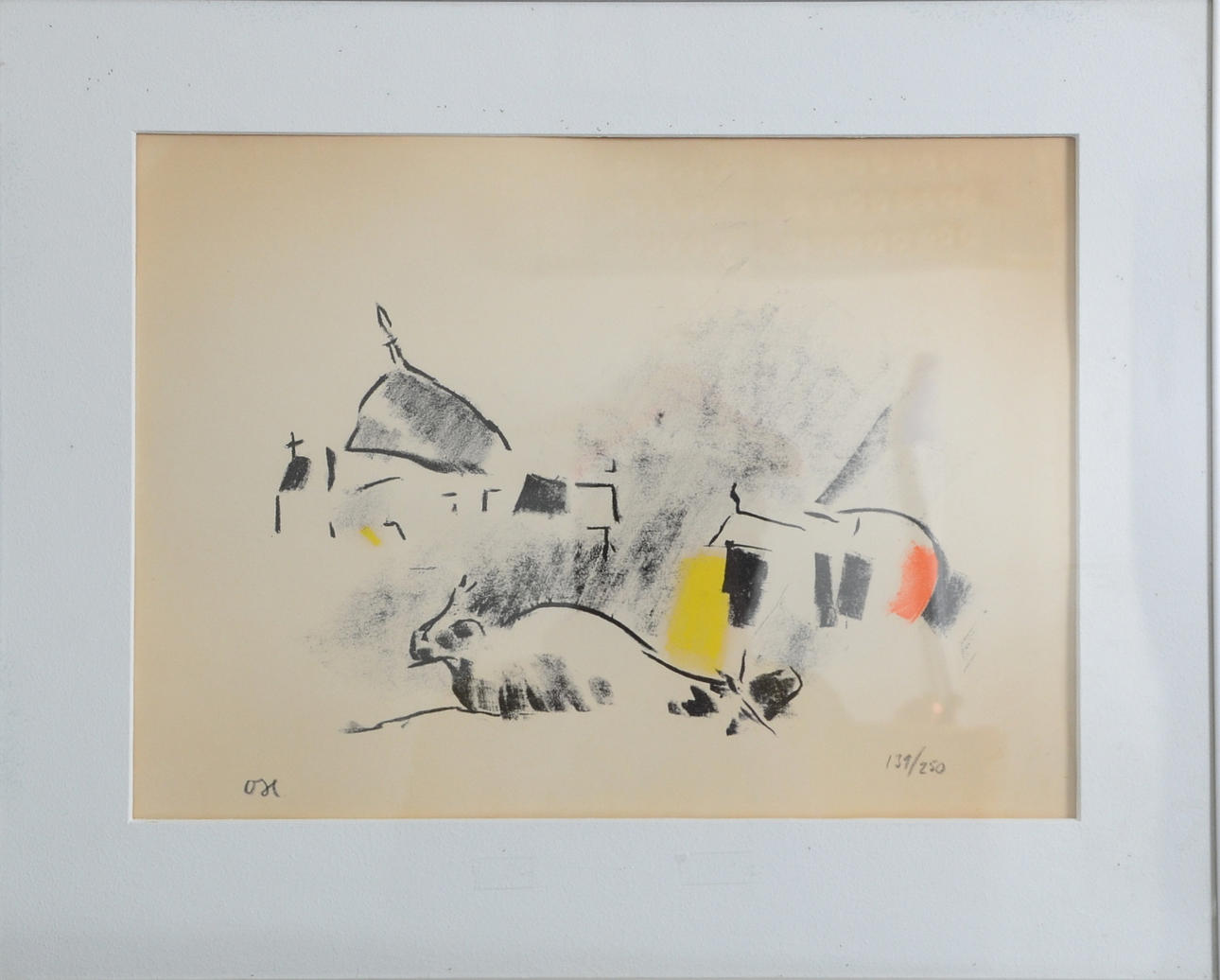 OLUF HØST. FÄRGLITOGRAFI.