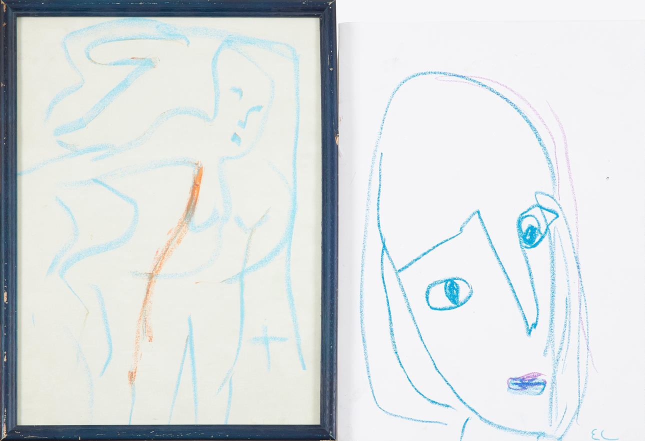 ERLAND CULLBERG. Drawings, 2 monogram signed.