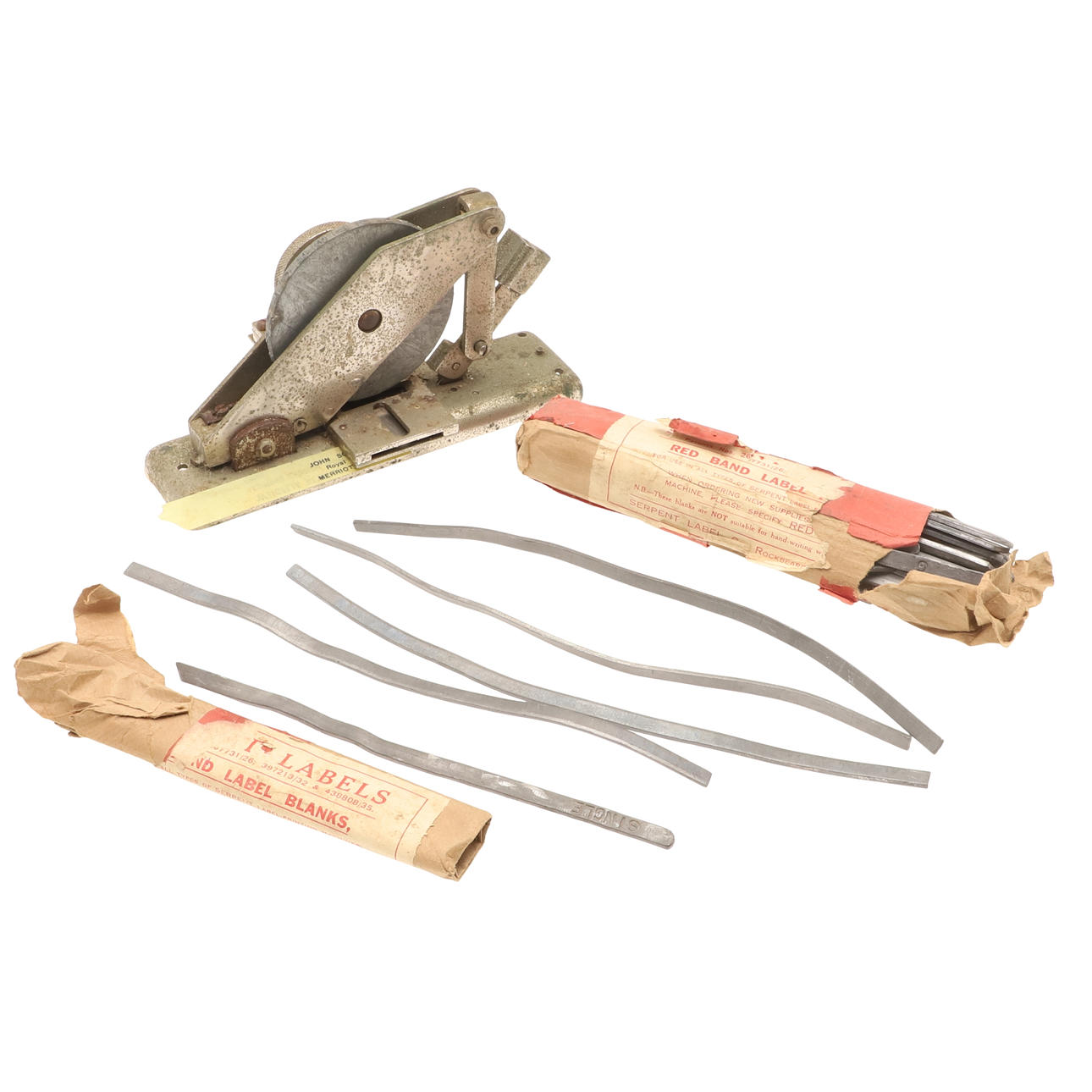 AN EARLY 20TH CENTURY LABEL/MARKER EMBOSSER.